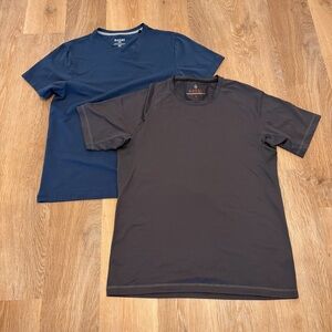 Lot of 2 RHONE Men’s Short Sleeve Tee Navy & Charcoal Medium Performance Stretch